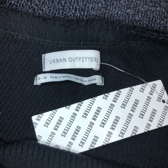 NWT Urban Outfitters Black One Shoulder Crop Top Size Medium - Picture 3 of 6